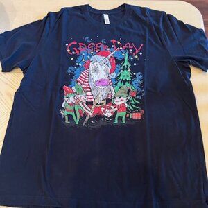 Rare GREEN DAY "Santa's Elves' Unicorn" T-shirt 2019 LIMITED RUN  XL CHRISTMAS
